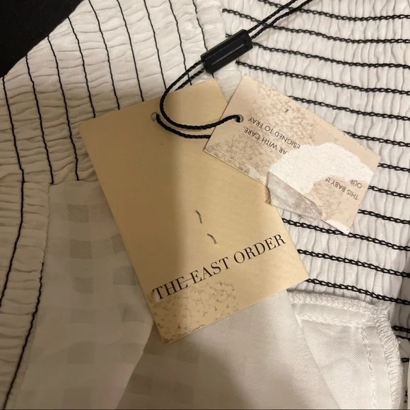 The East Order Revolve‎ Chance Mini Dress Lace Up Cottagecore Bow Women's Medium - Picture 10 of 12